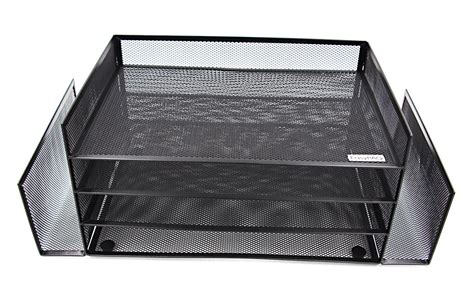 Buy Easypag 4 Tier Desk File Organizer Metal Mesh Paper Trays With 2