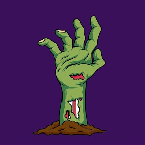 premium vector zombie hand vector illustration on isolated background