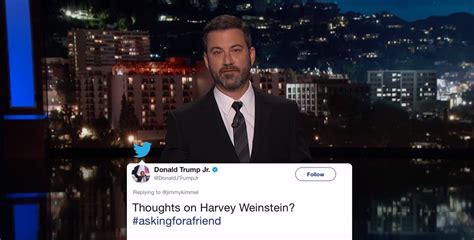 jimmy kimmel roasts donald trump and harvey weinstein hillary clinton took money from two men