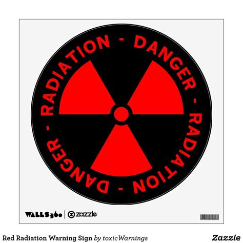 Red Radiation Warning Sign Wall Sticker In 2021 Wall