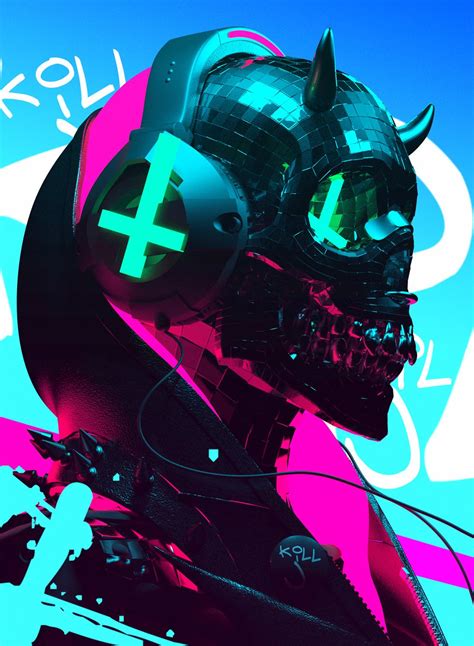 Auʇıɔɥɹısʇ On Behance Cyberpunk Art Cyberpunk Aesthetic Futuristic Art