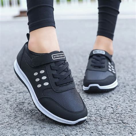 Qejevi Comfortable Women Casual Shoes Anti Slip Outdoor Sports Walking