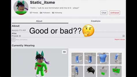 Reviewing Your Roblox Usernames And Avatars Youtube