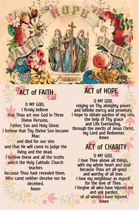 Our Morning Offering 20 January Acts Of Faith Hope And Charity