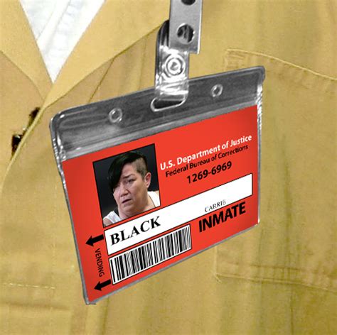Orange Is The New Black Name Badge Prison Id Cards Chapman Costume