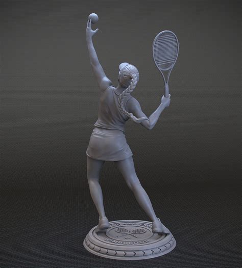 Girl Playing Tennis 3d Model 3d Printable Obj Stl