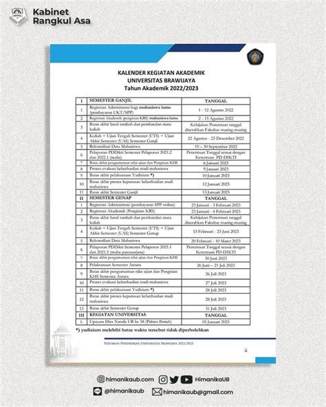 Advo Info Kalender Akademik Ta 20222023 Himanika Ub