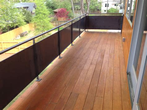 Steel Panel Railing Modern Deck Atlanta By Hudson Custom