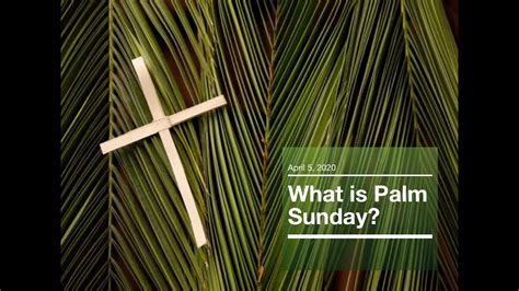 What Is Palm Sunday Youtube