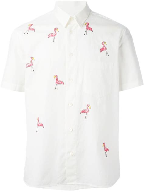 Shop official flamingo merch, vinyl records, shirts and more. Lyst - Jimi Roos Flamingo Embroidery Shirt in White for Men