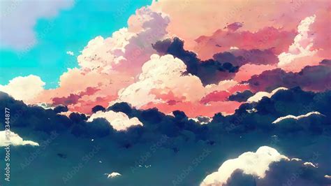 Anime Manga Cloud Painting 4k Sky Wallpaper Moody Colorful