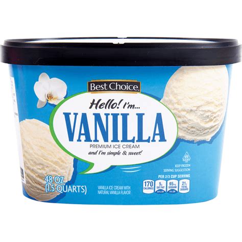 Best Choice Vanilla Ice Cream Scround Ice Cream Superlo Foods