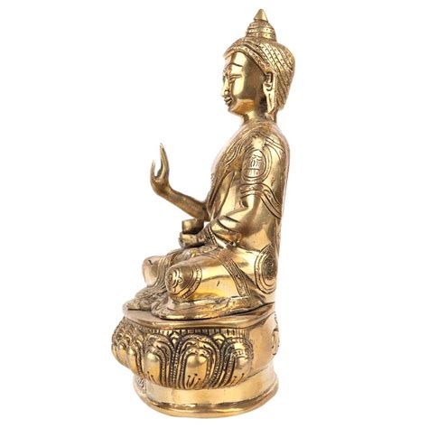 Brass Meditating Blessing Buddha Statue