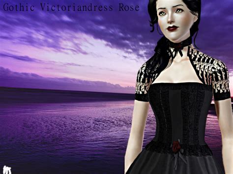 The Sims Resource Gothic Victoriandress Rosetd