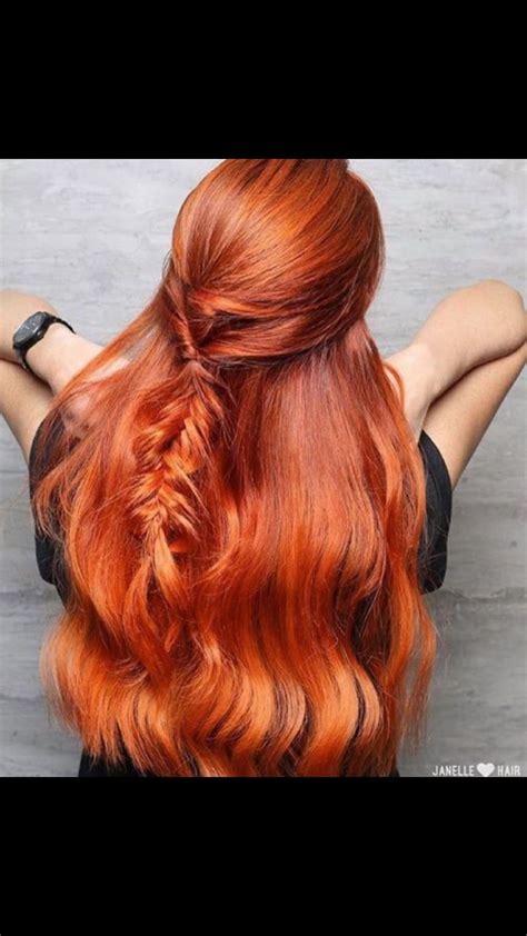 Bright Copper Long Hair Trends Hair Color Trends Long Hair Styles Bright Copper Hair Copper