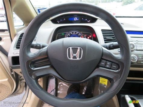 2007 Honda Civic Lx Sedan Ivory Steering Wheel Photo 72846150