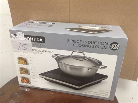 Tramontina 3 Piece Portable Induction Cooking System Cooktop Covered