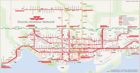 Excellent Ttc Streetcar Map With All Stops Showing Potential New