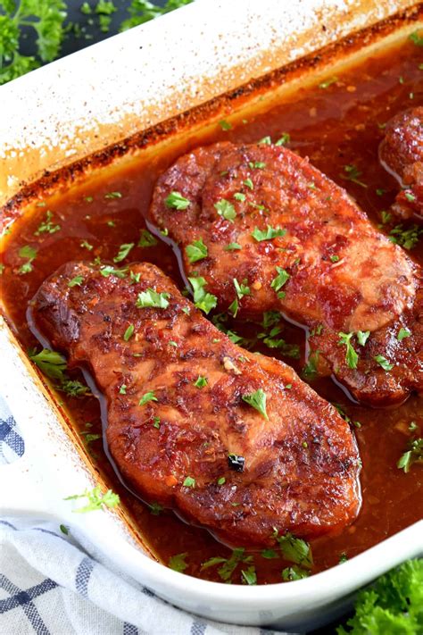 These healthy crock pot pork recipes including pulled pork asian tenderloin and dijon pork chops make dinner easy. Baked Pork Loin Chops - Lord Byron's Kitchen
