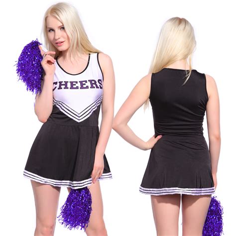 Sexy High School Cheerleader Costume Cheer Girls Uniform Party Outfit W