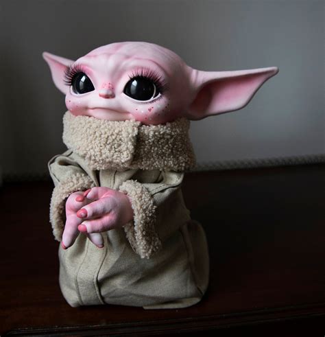 Pink Sweetheart Baby Yoda Doll Pre Order Etsy