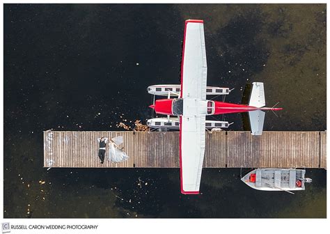 Underwater photography is the process of taking photographs while under water. Seaplane Drone Wedding Photo | Lakeside Maine Wedding Photographers