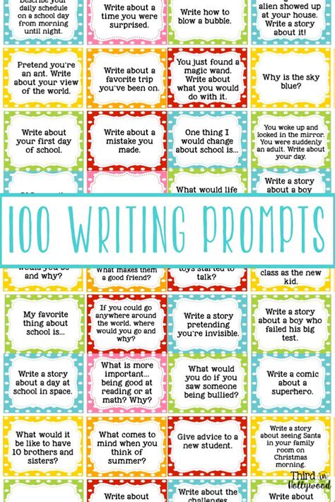 100 Writing Prompts Writing Writing Prompts For Kids Writing