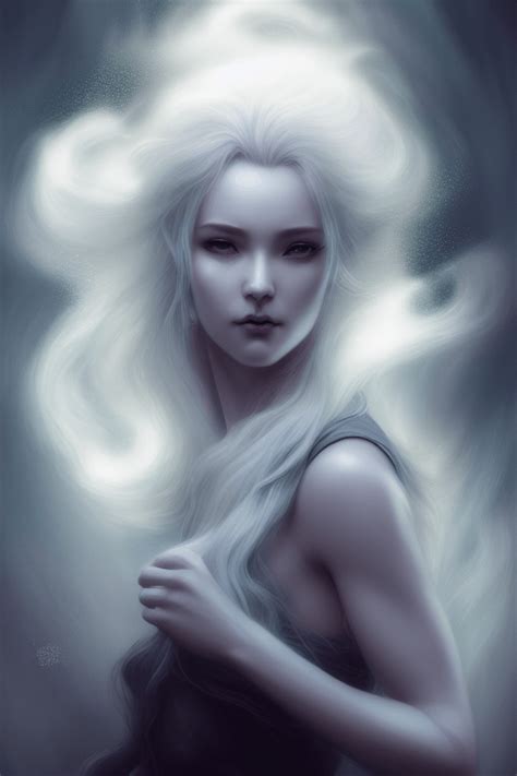Woman With Cloud Hair · Creative Fabrica
