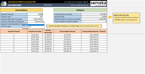 Savings Calculator Excel Template Savings Account Interest Calculation
