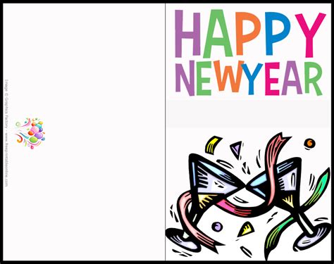 Happy New Year Printable Cards Royalty Free Vector Image