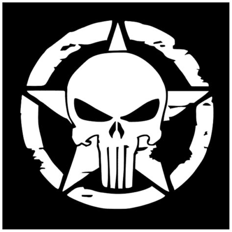 Punisher Army Usa Vinyl Decal Bumper Sticker For Jeep Military Buy 2