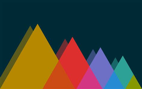 Triangle Minimalism Solarized Colorscheme Wallpapers Hd