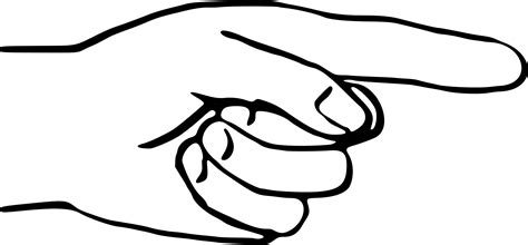 Line Art Drawing The Finger Silhouette Middle Finger Draw A Pointing