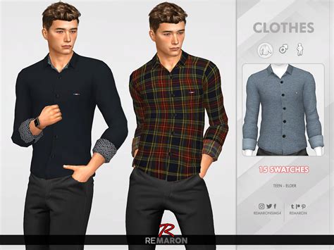 The Sims Resource Formal Shirt For Men 01