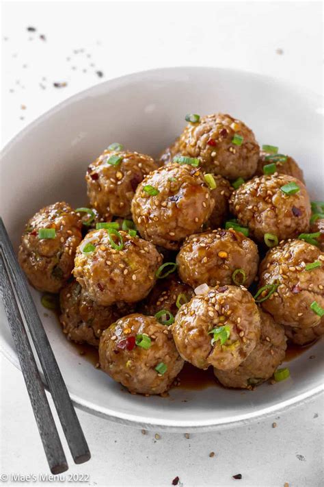 Asian Pork Meatballs With Sweet Soy Broth Mae S Menu