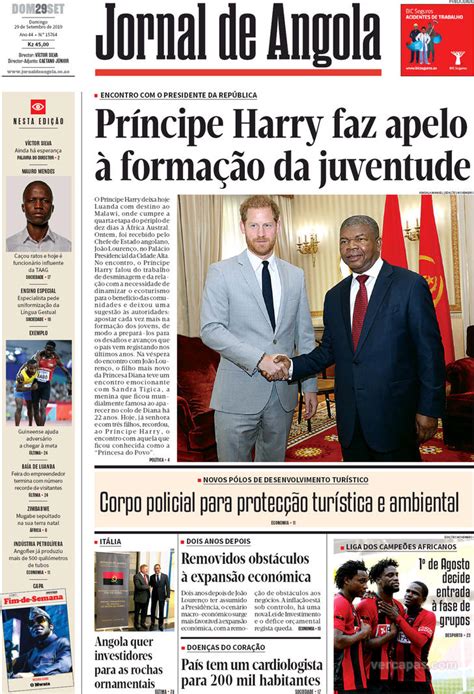 Capa Jornal De Angola De