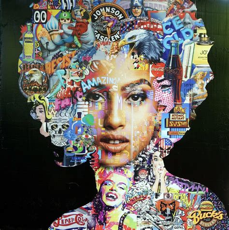 Pop Art Face 6 By Wojtek Babski 2020 Painting Acrylic Collage On