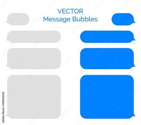 Message Bubbles Vector Icons For Chat Vector Message Bubbles Design