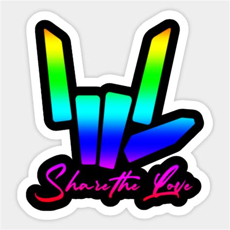 SHARE THE LOVE Share The Love Logo Sticker TeePublic