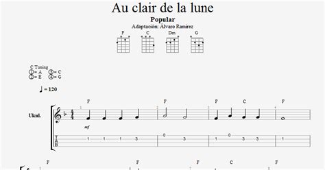 La Brújula Musical: "Au clair de la lune" Popular. Canción Fácil para