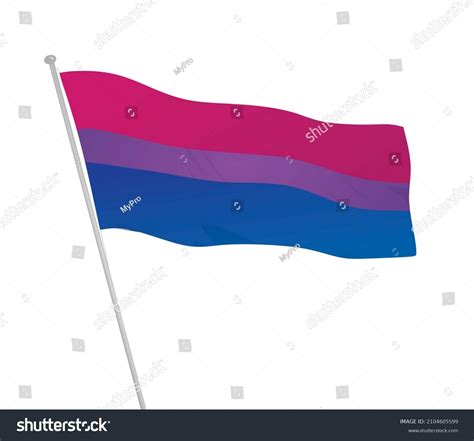 Bisexual Pride Flag Vector Illustration Stock Vector Royalty Free