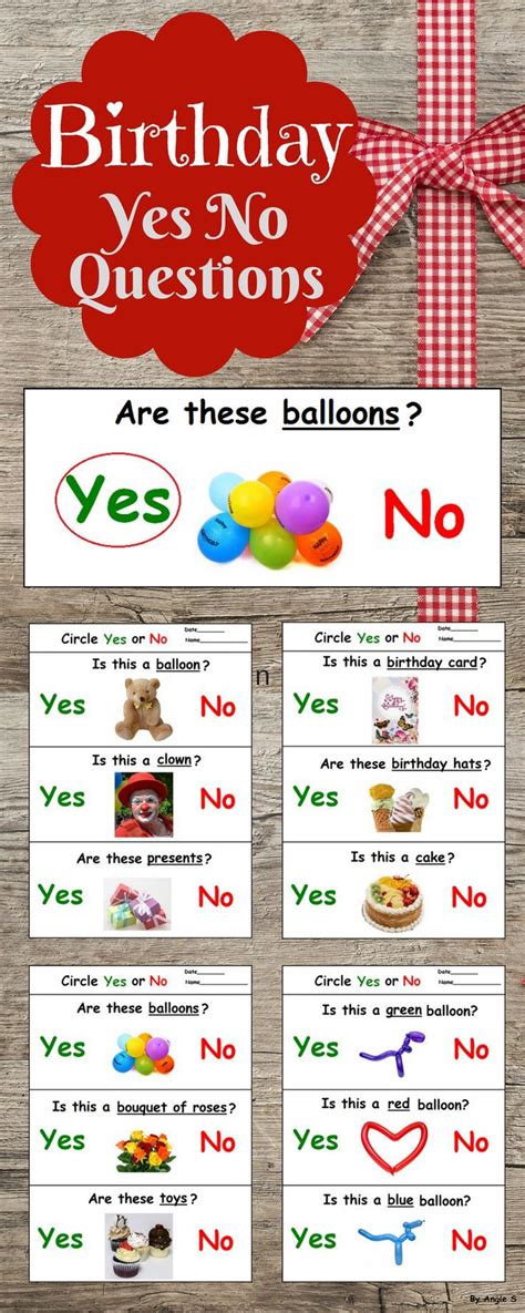 Whether you are using the yes and no questions for a game or not, you should make sure you tell your partner(s) that you need a simple and straight forward yes or no as answers first, after that he or she can give further explanation. Birthday Yes No Questions FREE | This or that questions ...