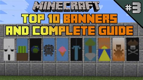 Minecraft Top 10 Banner Designs Ep 3 With Tutorial Youtube