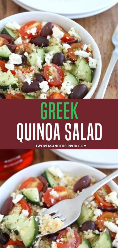A Simple Quinoa Salad With All Of Your Favorite Greek