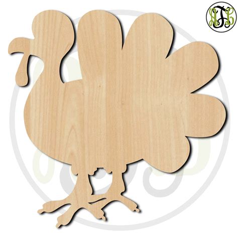 Turkey 1 170004 Thanksgiving Cutout Unfinished Wood Cutout Wood