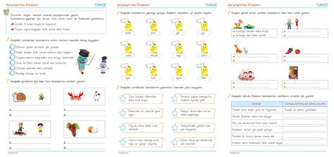 3. sınıf Karşılaştırma İfadeleri etkinlik ve çalışma sayfaları pdf