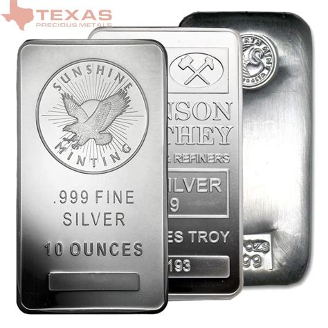 Miscellaneous Silver 10 Oz Bar L Texas Precious Metals