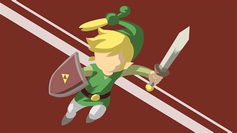 The Legend Of Zelda Minish Cap Vector Art Red Green Link Triforce
