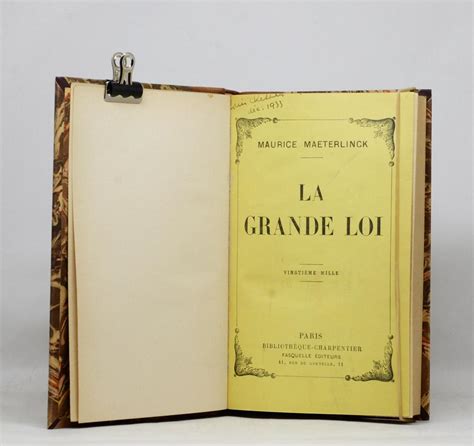 La Grande Loi Relié By Maeterlinck Maurice Librairie De Lunivers