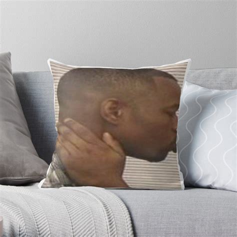 Two Black Men Kissing Meme Left Throw Pillow For Sale By Jridge98 Redbubble